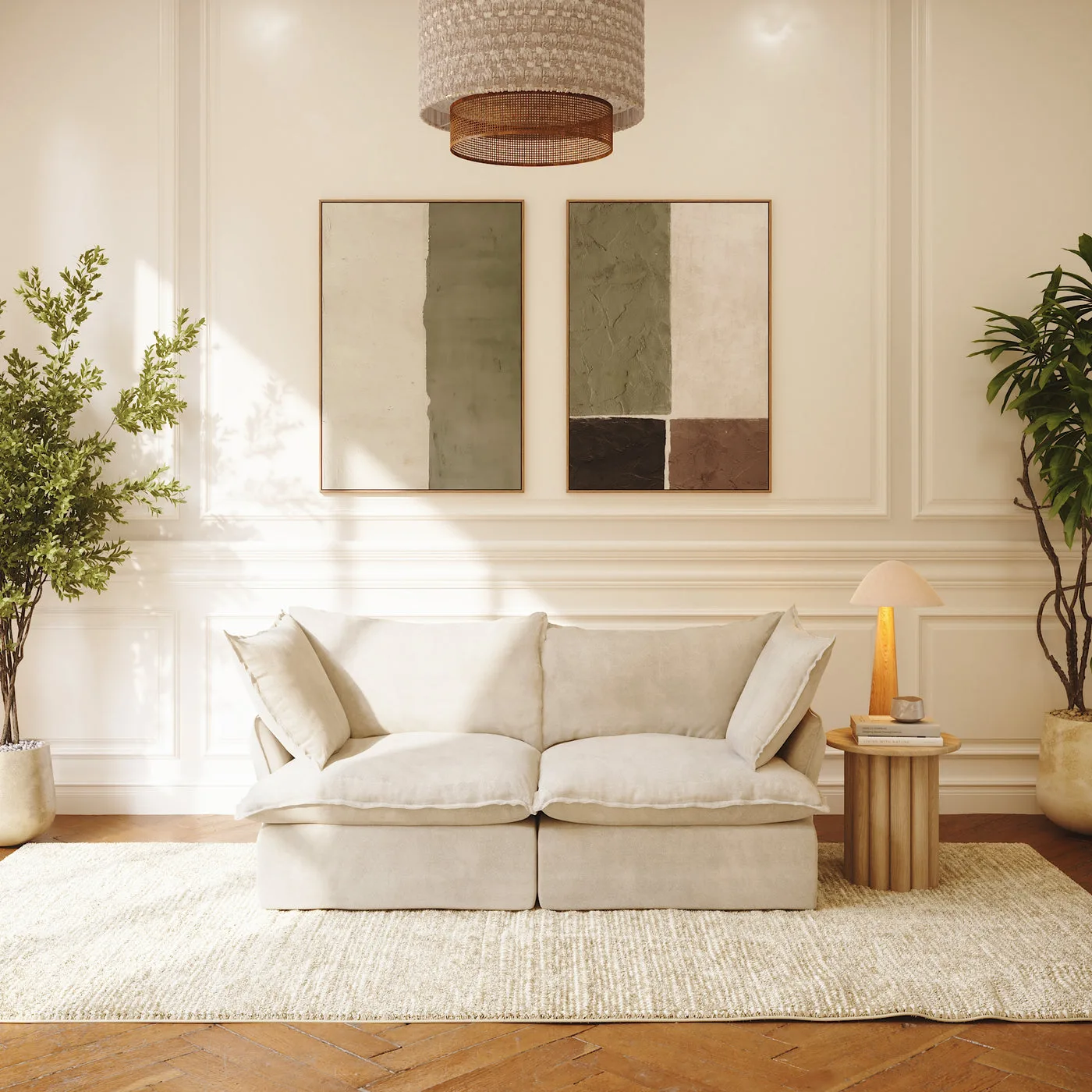 CloudComfort™ Modular Washable Luxe Sofa - 2 Seater Sofa