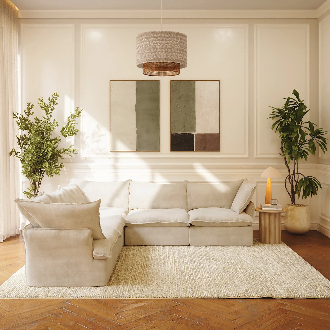 CloudComfort™ Modular Washable Luxe Sofa - 5 Seater Corner Sectional