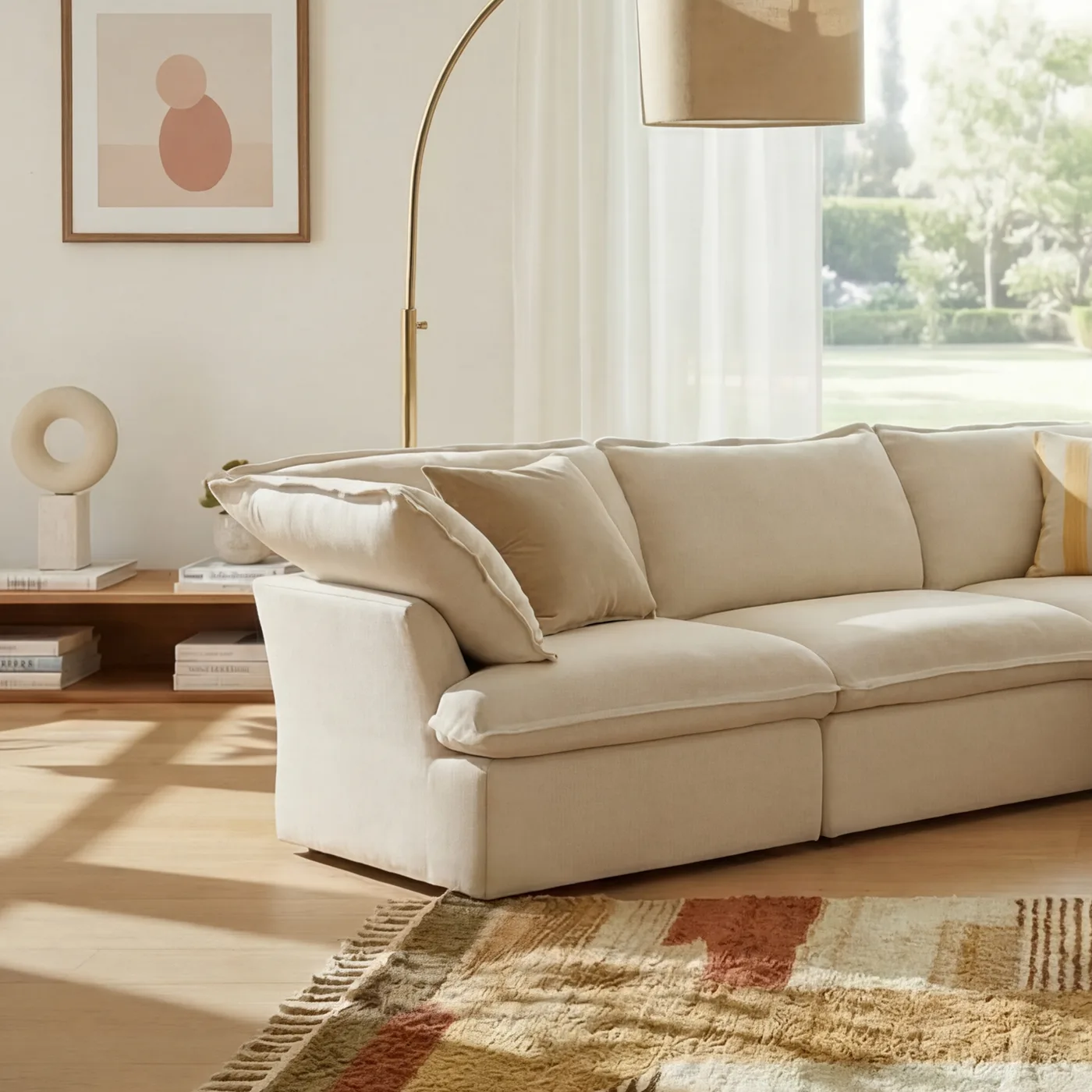 CloudComfort™ Modular Washable Luxe Sofa - 5 Seater Corner Sectional view 20